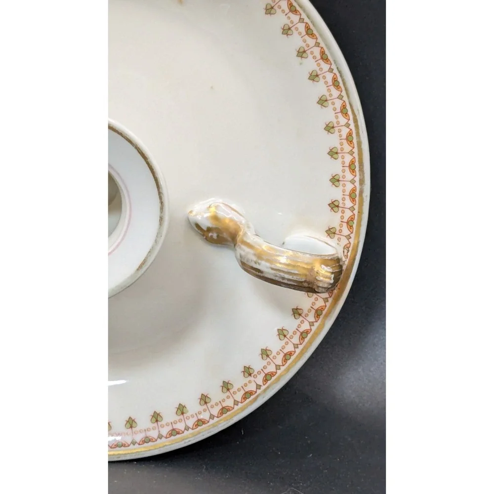 Vintage GDA Limoges Finger Candleholder Hand Painted 2‎ 1/2